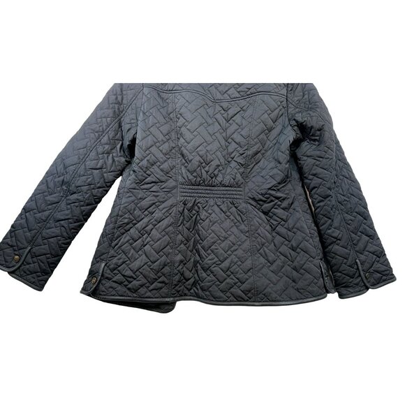 Cole Haan Womens Quilted Jacket Thermore Insulated Lamb Skin Trim Size S Black - Picture 12 of 13